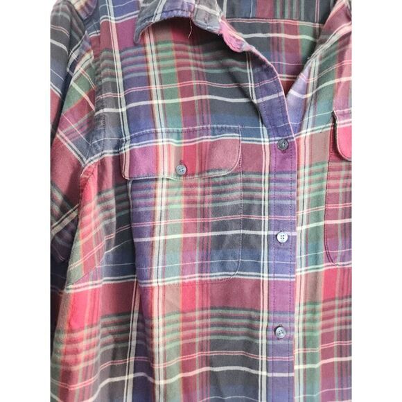 Lauren Ralph Lauren Red/Blue/Green Plaid 100% Cotton Button Up Shirt size 2X - Picture 7 of 9